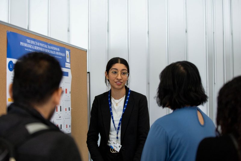 Tanvir Kaur presenting her poster at Research Day 2023