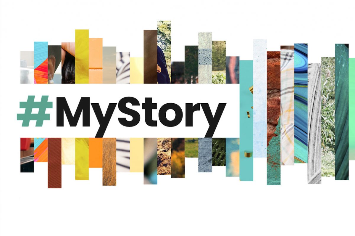 A colourful graphic with #MyStory for Canadian Mental Health Association's 2023 Mental Health Week.