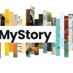 A colourful graphic with #MyStory for Canadian Mental Health Association's 2023 Mental Health Week.