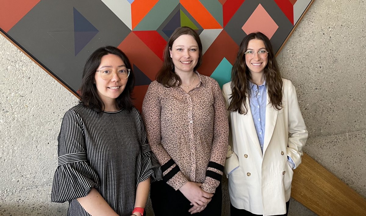 three summer students at the L Kerry Vickar Business Law Clinic: Kassandra Taverner, Lisa Haydey, Emily Palmer