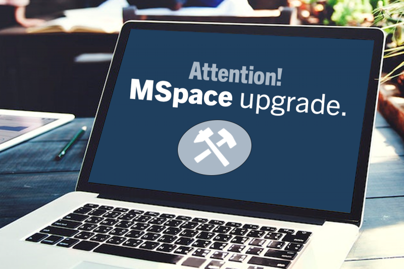 MSpace upgrade shown on laptop