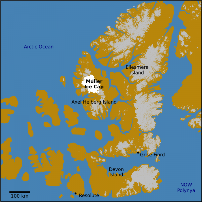 Map of Müller ice cap