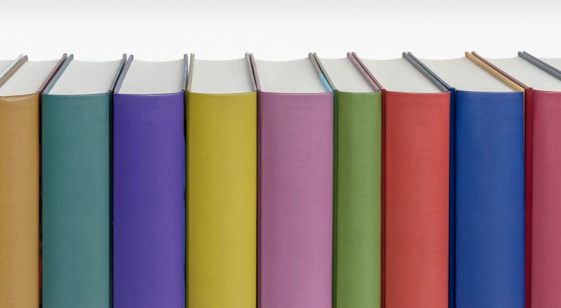 Coloured books resemble a rainbow