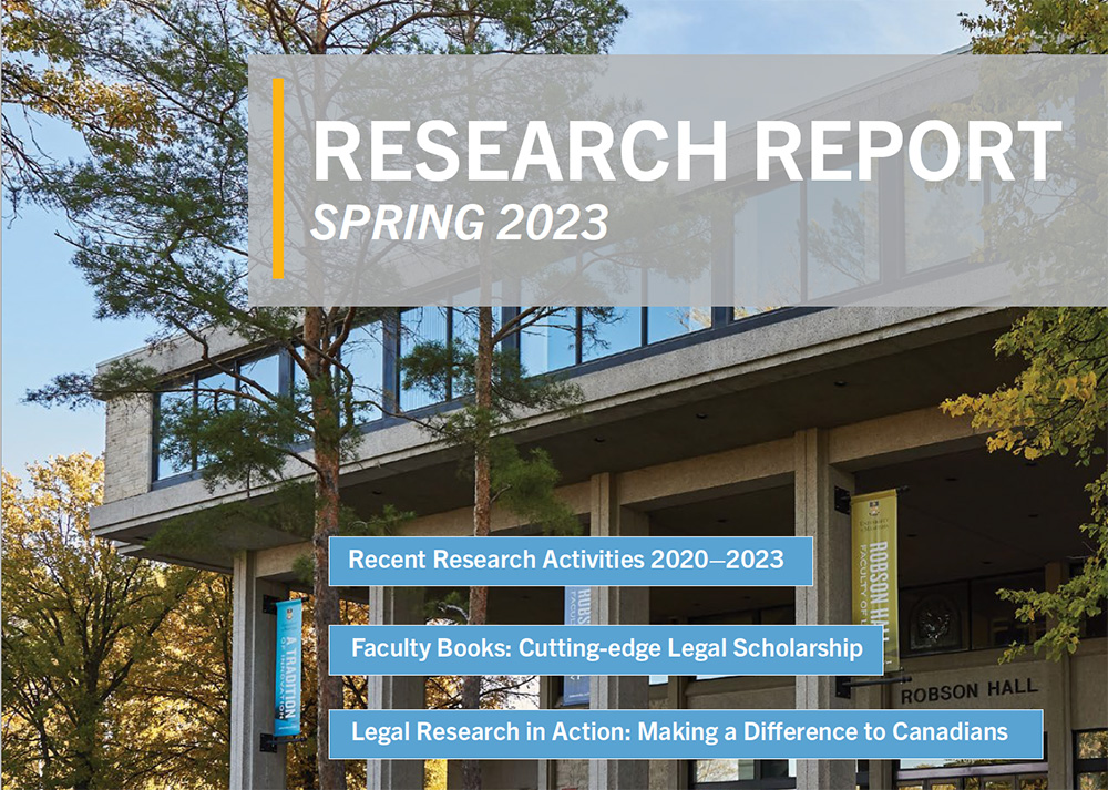 Screen Shot of the cover of Faculty of Law Research Report