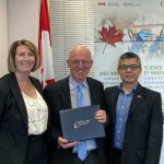 L to R: Tammy Abel, Agriculture and Agri-Food Canada, Dr. Martin Scanlon, University of Manitoba, and Eric Liu, Agriculture and Agri-Food Canada