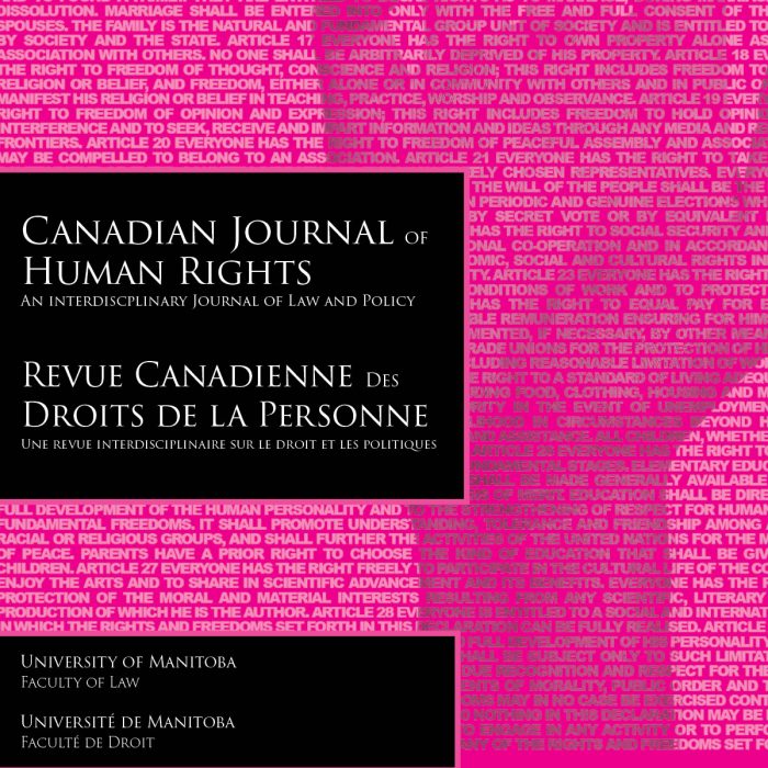 Cover image of Canadian Journal of Human Rights volume 11 2023