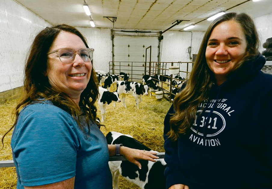 Jill Verwey, left, with Rachael Proden, one of four children who are continuing their family’s work in agriculture. | Rosalie I. Tennison photo