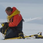 Dr. Klaus Hochheim researching polar sea ice.