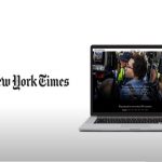 Laptop with New York Times subscription