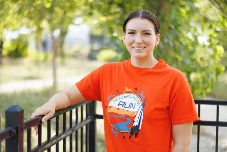 MIKE DEAL / WINNIPEG FREE PRESS Trechelle Bunn founded the Reconciliation Run half marathon which will be take place Sept. 30 in recognition of Canada’s National Day of Truth and Reconciliation.