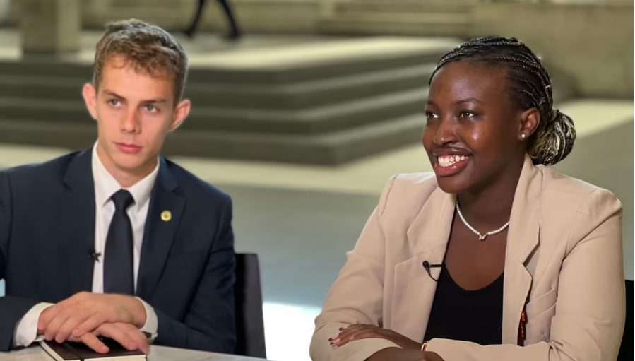 University of Manitoba Students' Union vice-president Liam Pittman and president Tracy Karuhogo say the union is working with the university to make sure students know AI apps like ChatGPT should only be used with their instructors' approval. (Randall McKenzie/CBC)
