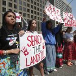 An ethicist calls the government’s decision to not support a search for murdered Indigenous women immoral. Pictured here is a protest to support the search in Winnipeg. (THE CANADIAN PRESS/John Woods)