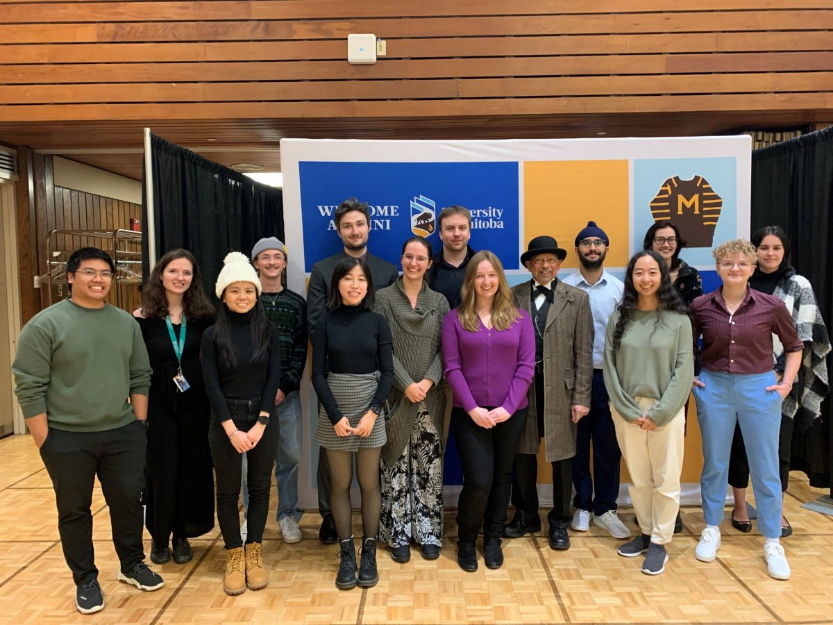 UM Undergraduate Research Showcase winners with Mario Pinto, Vice-President (Research and International)