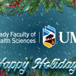 Rady Faculty logo with snow and tree branch border