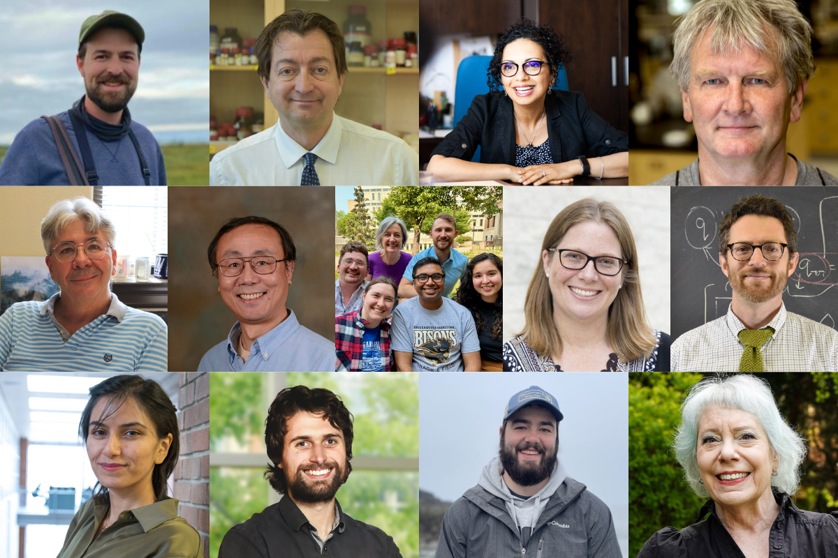 A collage of 13 profile photos of people with diverse backgrounds and appearances, mostly smiling at the camera, in a professional setting.
