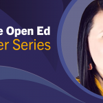 Kayla Lar-Son photo presenting for Advance Open Ed speaker series.