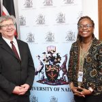 Dr. Keith Fowke and Dr. Marianne Mureithi at the University of Nairobi celebrating the BCDI award.