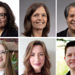 Headshots of six Rady Faculty community members quoted in International Women's Day story.