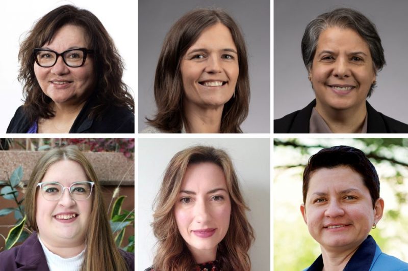 Headshots of six Rady Faculty community members quoted in International Women's Day story.