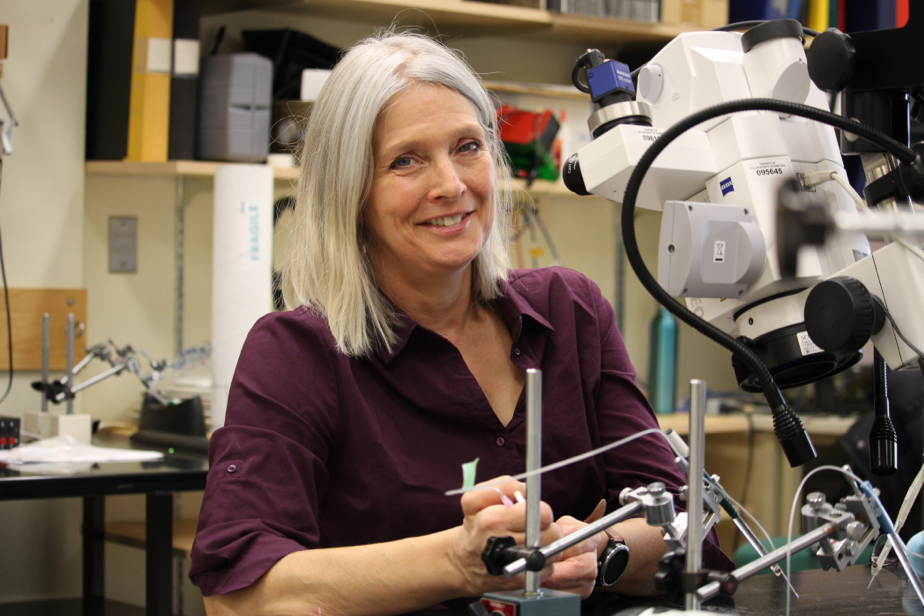 Kristine Cowley in a lab space