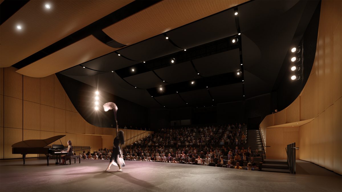 Artistic rendering of the new Desautels Concert Hall