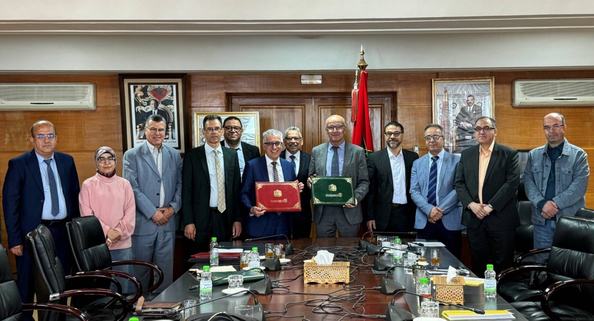 Signatories of Memorandum of Understanding pose together for a photo at Sidi Mohamed Ben Abdellah University of Fez.