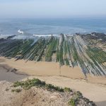 View of the Middle Jurassic sedimentary rocks that crop out at Figueira da Foz, Portugal