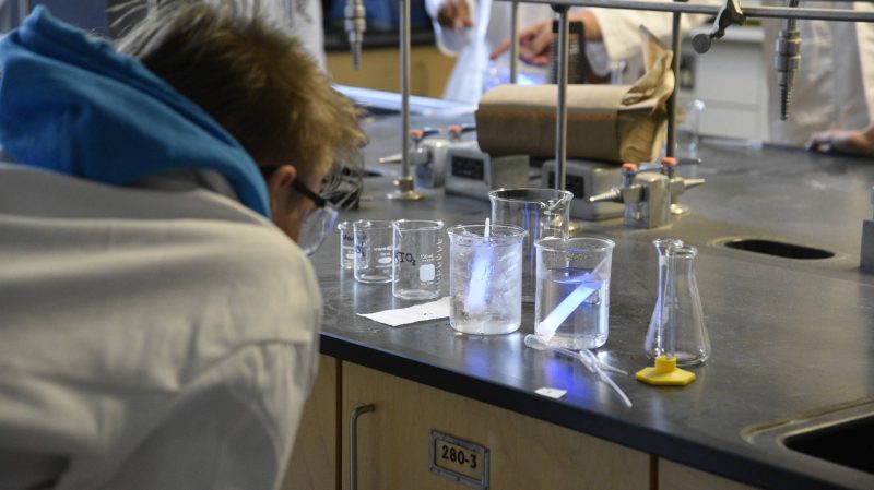 Shad student in a chemistry lab.