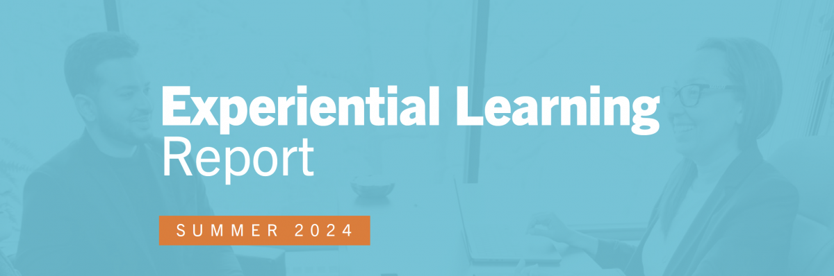 Graphic from cover of Experiential Learning report 2023 - 2024