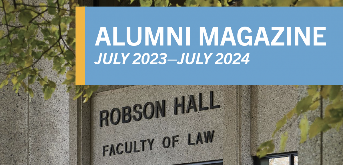 Faculty of Law Alumni Magazine cover