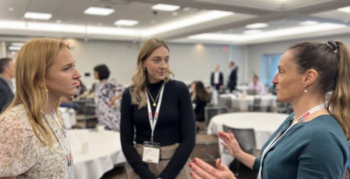 Skylar Ferbers (3L), Lauren Martin (3L), Julie Chapman (Vice President and Head of Legal at LexisNexis North America).