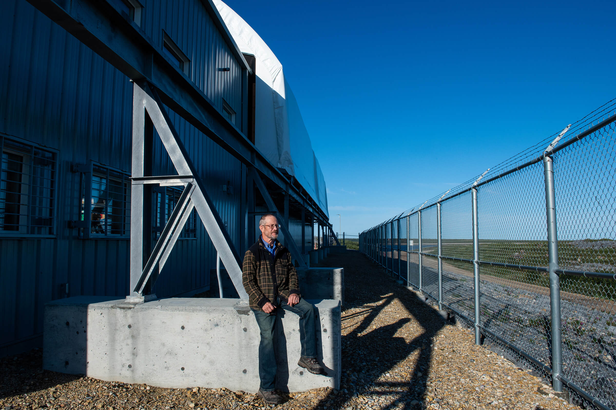 CMO staffer and longtime Churchill resident Cyril Fredlund on the facility’s grounds