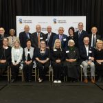 Photo of Emeritus honourees with Chancellor Anne Mahon and President Michael Benarroch