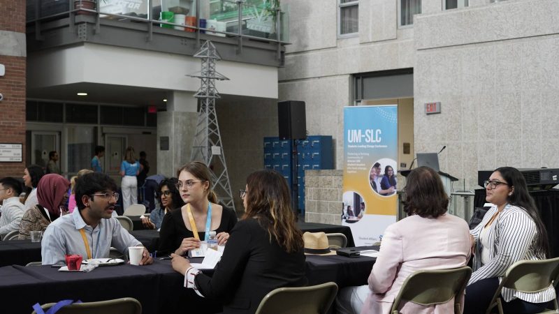 Students and University Staff discuss leadership concepts and experience at the firs Students Leading Change conference