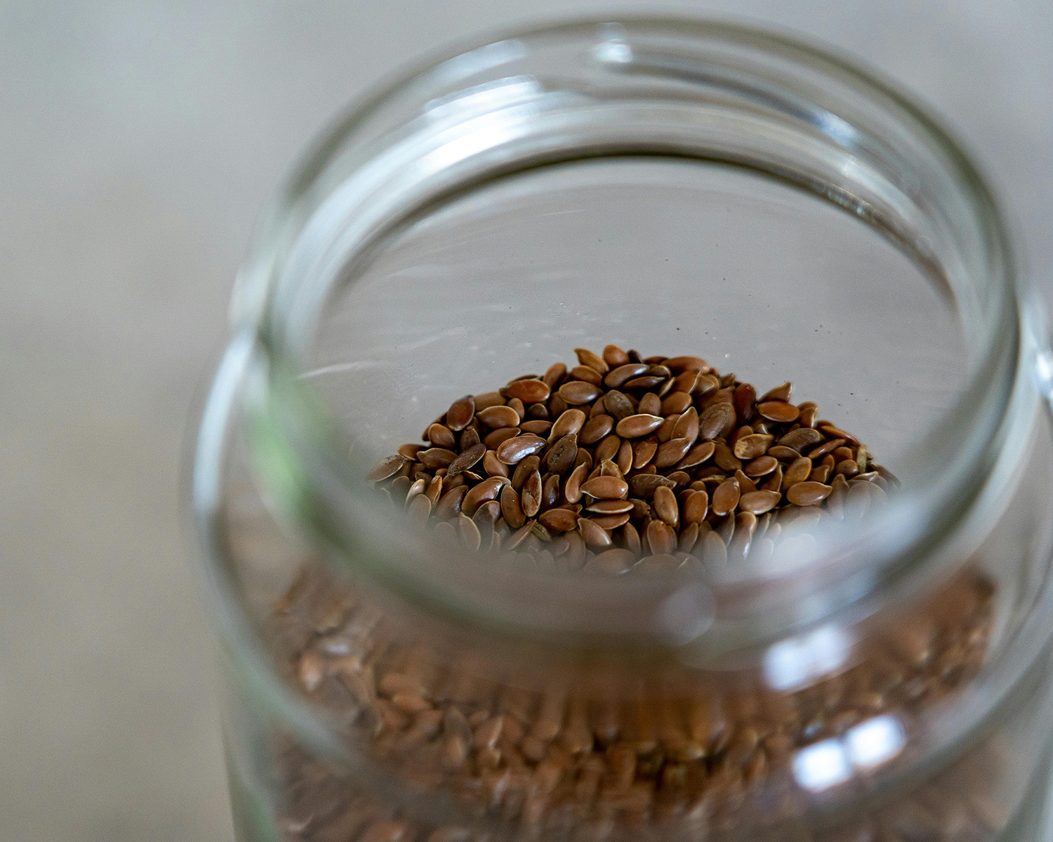 jar of flax seeds