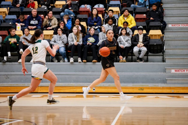 Emily Mandamin during a women's basketball game