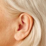 Closeup of a person's ear.