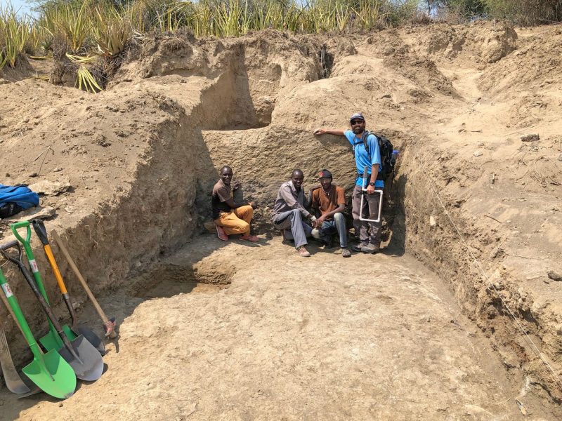 Paul Durkin in Oldupai Gorge, Tanzania with students.