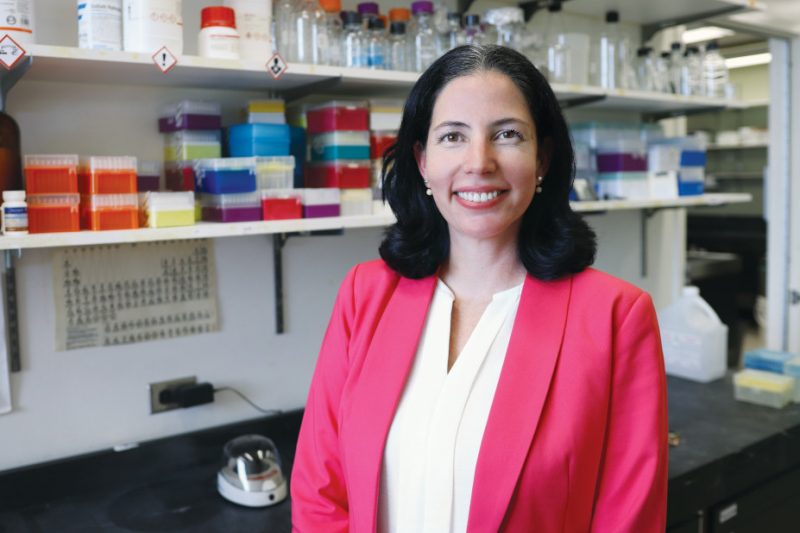 Portrait of Dr. Zulma Rueda in her lab.