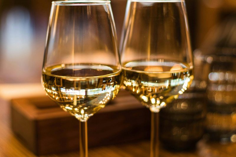 Two glasses of white wine (photo credit: Valeria Boltneva)