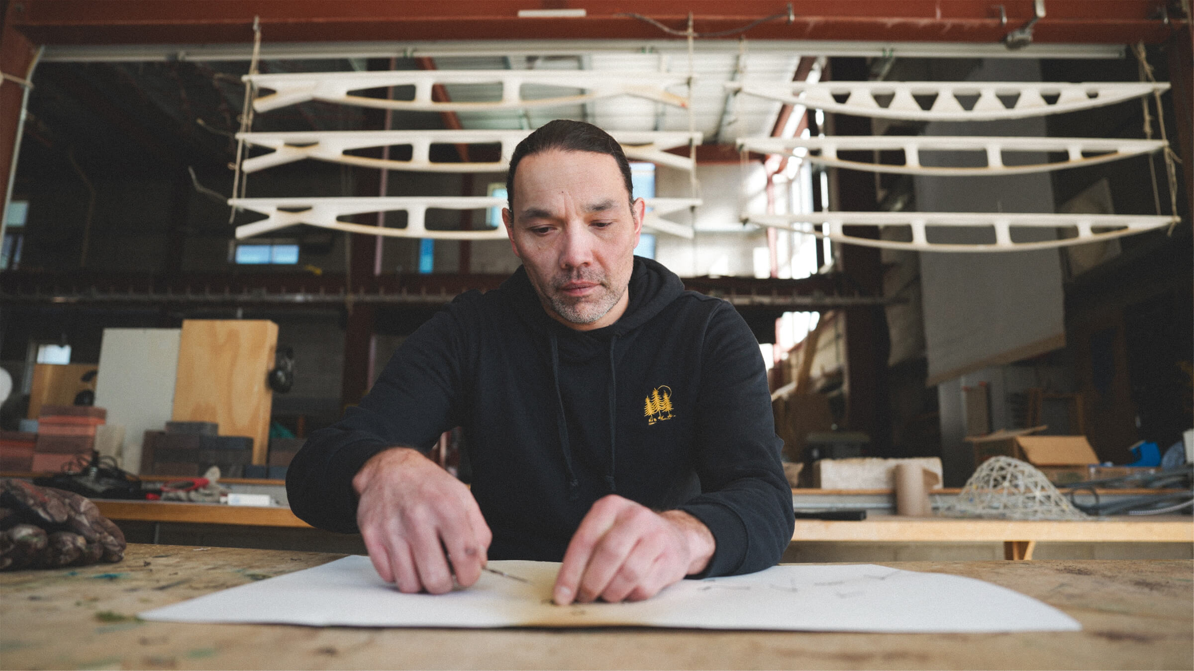 Ryan Gorrie, who leads BrookMcIlroy’s Winnipeg office and their Indigenous Design Studio, brings Indigenous perspectives to modern architecture. He also mentors young designers at the firm.