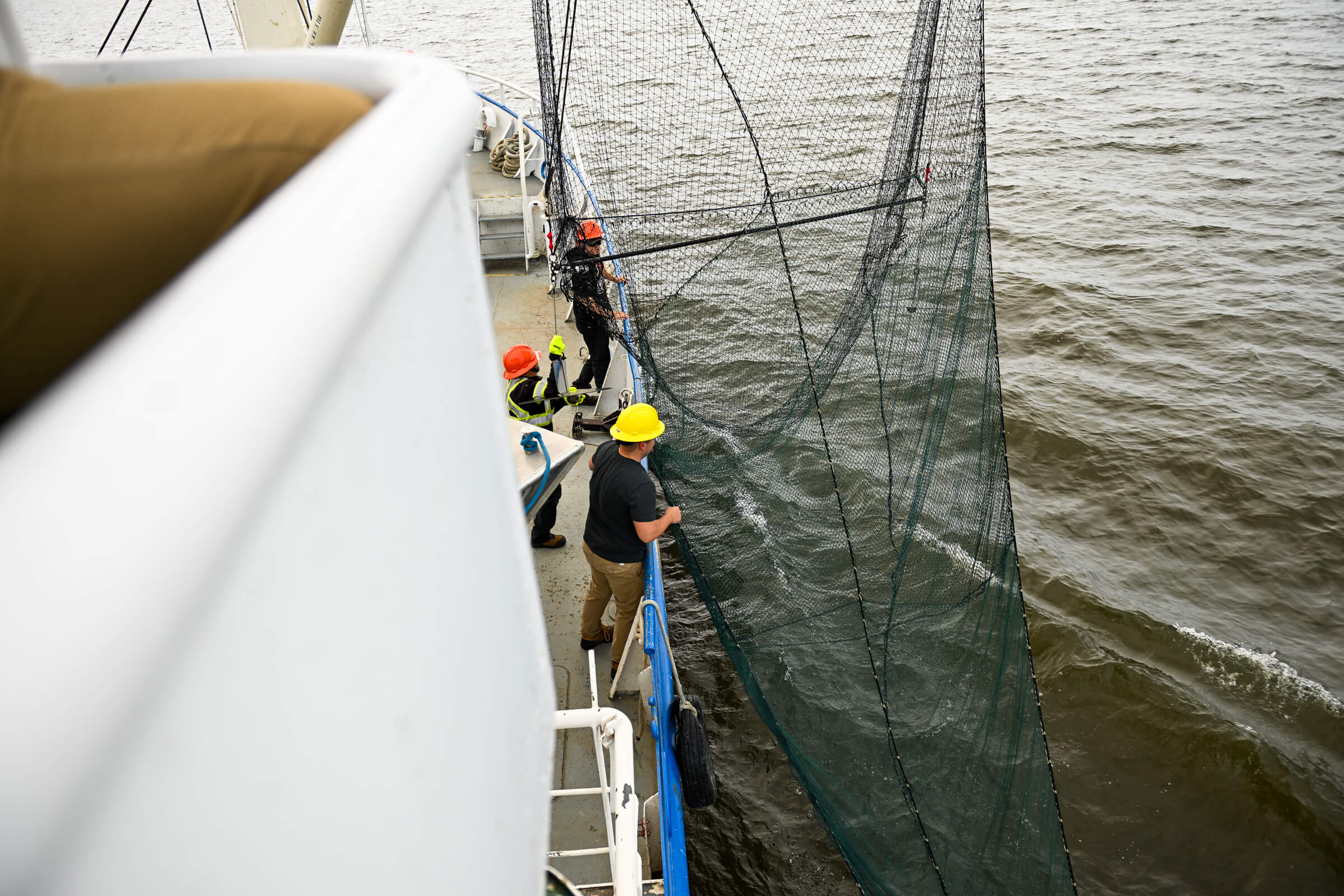 UM alumna Tylo Chadney aboard the Namao research vessel