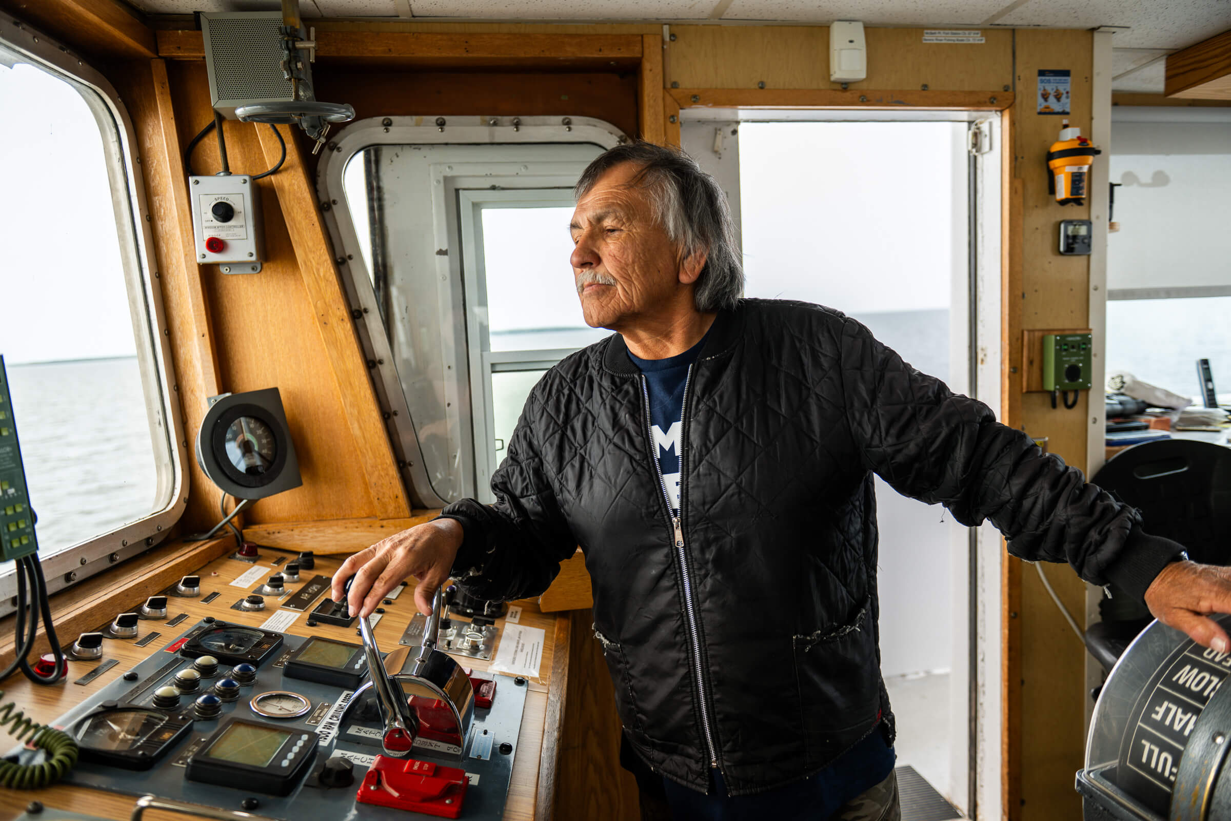 Captain Lea insists the 20-foot waves he faced in last year’s north basin were the worse he’s seen in years. “You just ride it,” he says. 