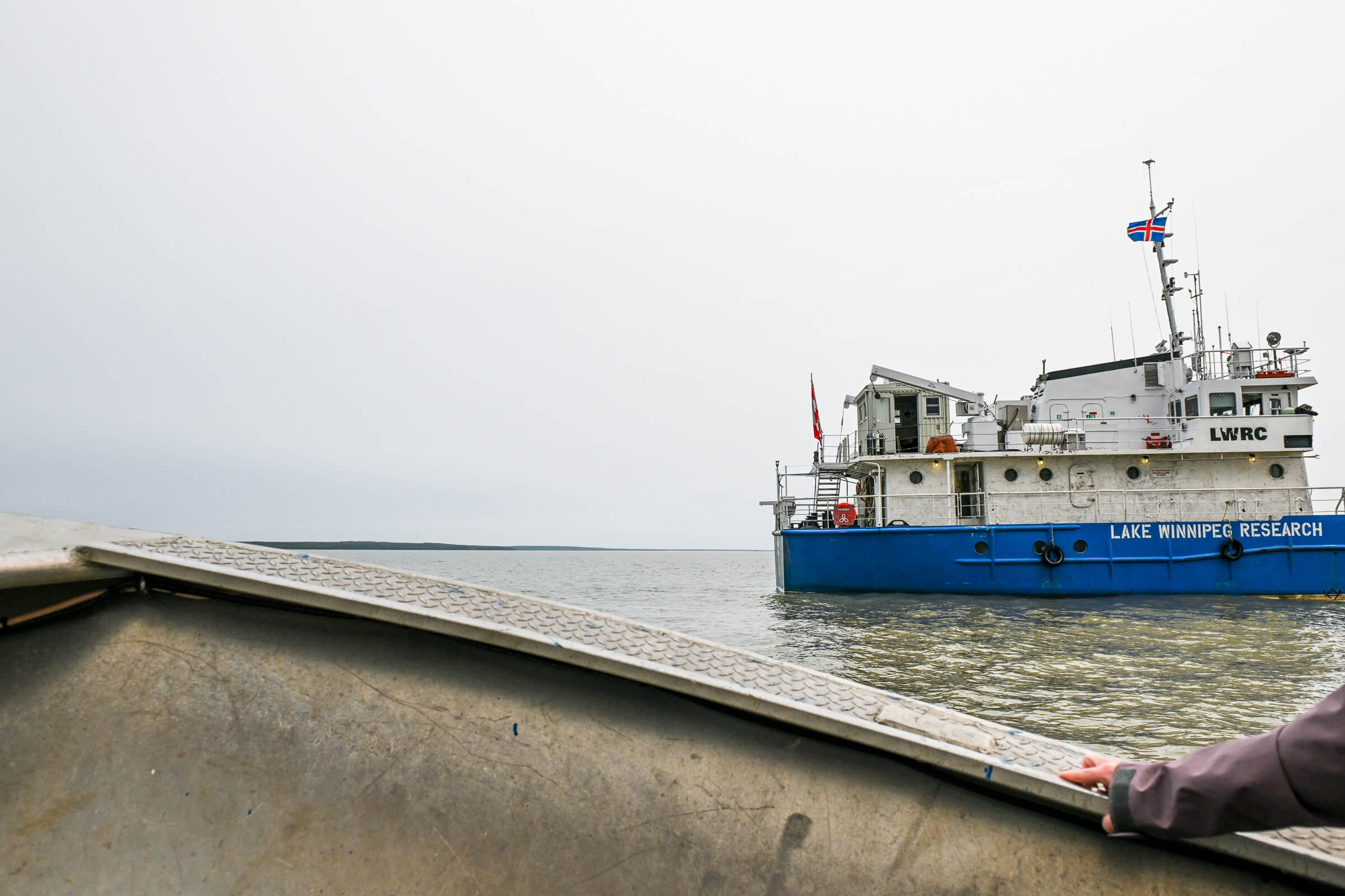 The Namao research vessel on Lake Winnipeg