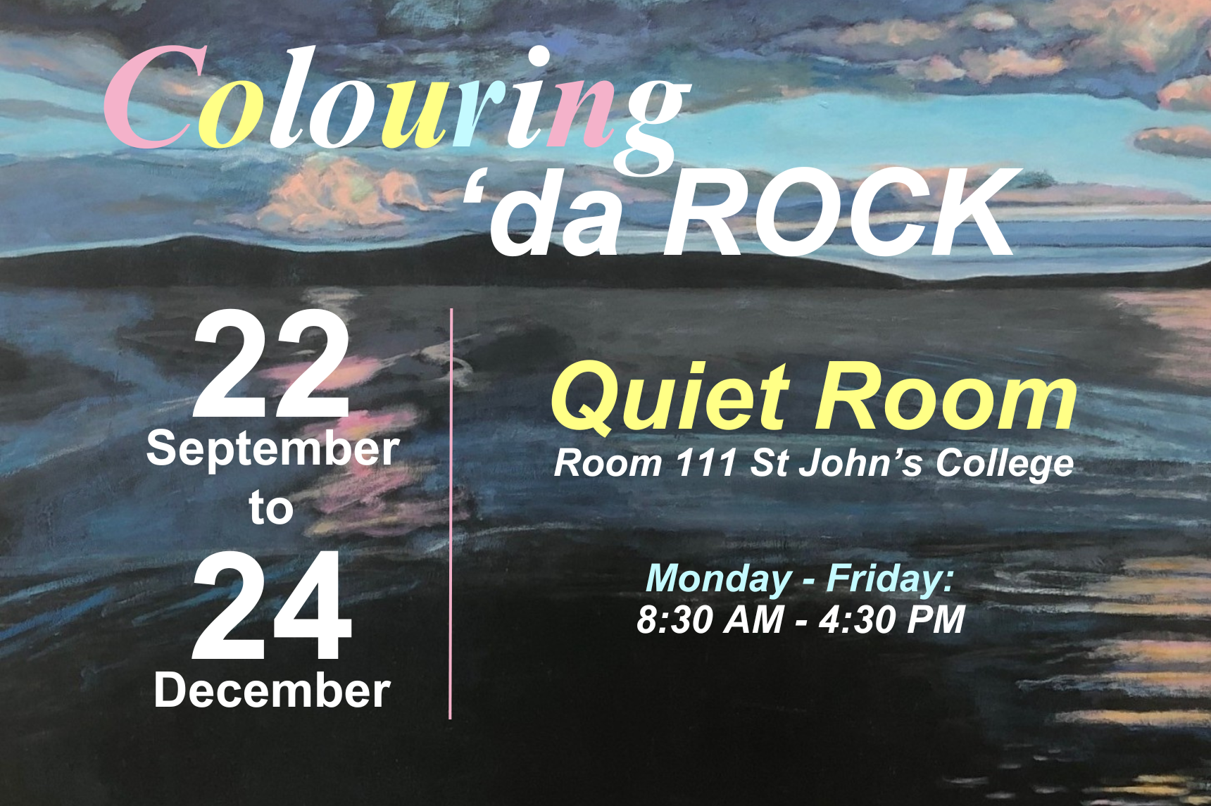 Colouring 'Da Rock Art Exhibition Poster