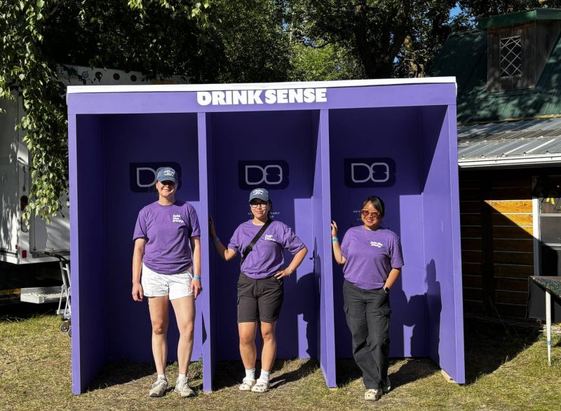 Students at a public event for DrinkSense