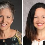Headshots of Dr. Patricia Kmet and Mary Bertone.
