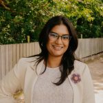 Portrait of Wajihah Mughal outdoors.