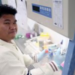 Jaypee Aguilar at work in a physiology lab.