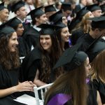 Students celebrate at a Convocation ceremony on the Bannatyne campus.